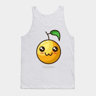 cute emoji orange react Tank Top